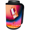 3dRose Life Is A Mix Tape Choose Your Own Playlist - Can Cooler Bottle Wrap (cc-370574)