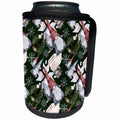 3dRose Cute Christmas Gnomes, Homes, and Snowflakes Pattern - Can Cooler Bottle Wrap (cc-370769)