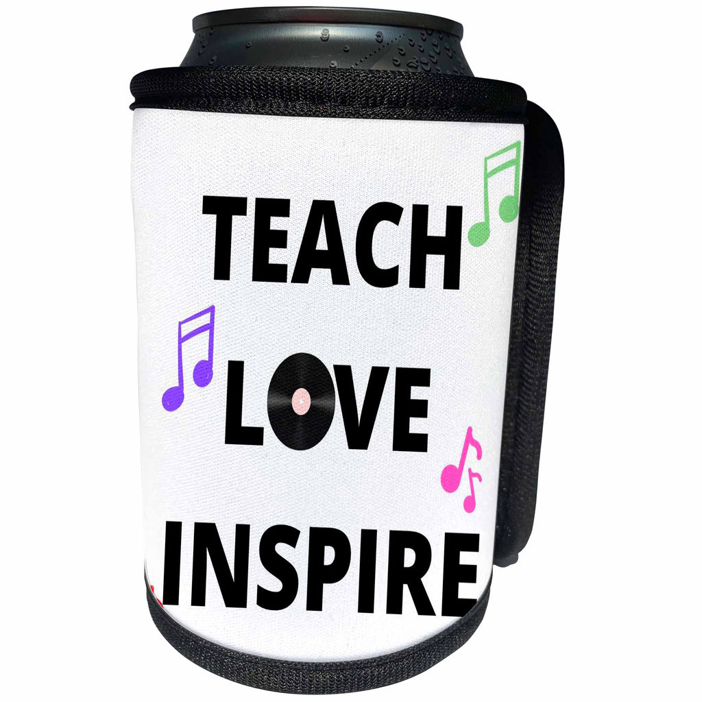 3dRose Teach, Love, Inspire - Can Cooler Bottle Wrap (cc-371038)
