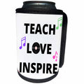 3dRose Teach, Love, Inspire - Can Cooler Bottle Wrap (cc-371038)