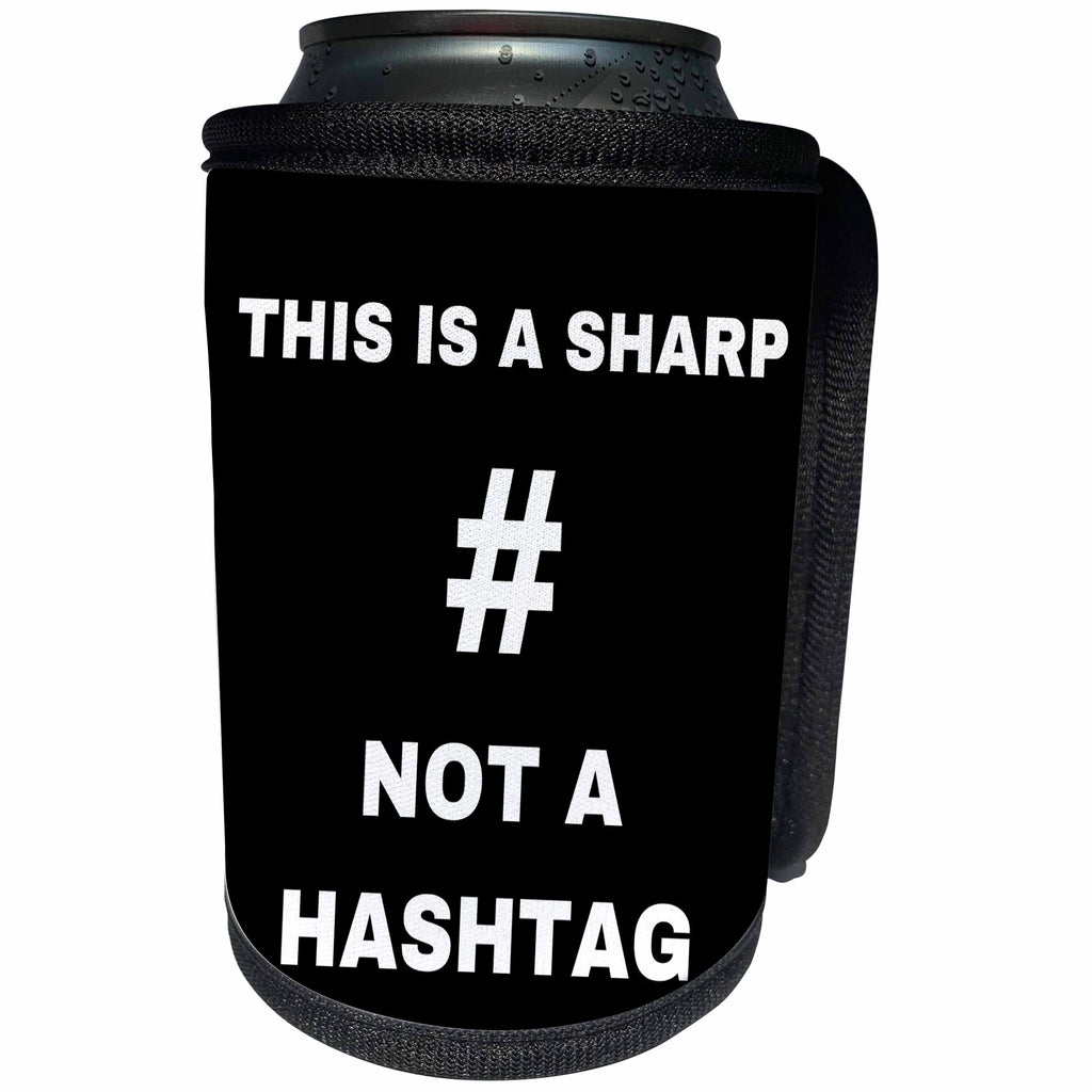 3dRose THIS IS A SHARP not a HASHTAG - Can Cooler Bottle Wrap (cc-371050)
