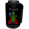 3dRose Cool Funny Pickle Pickleball Superhero with Superpowers - Can Cooler Bottle Wrap (cc-371059)