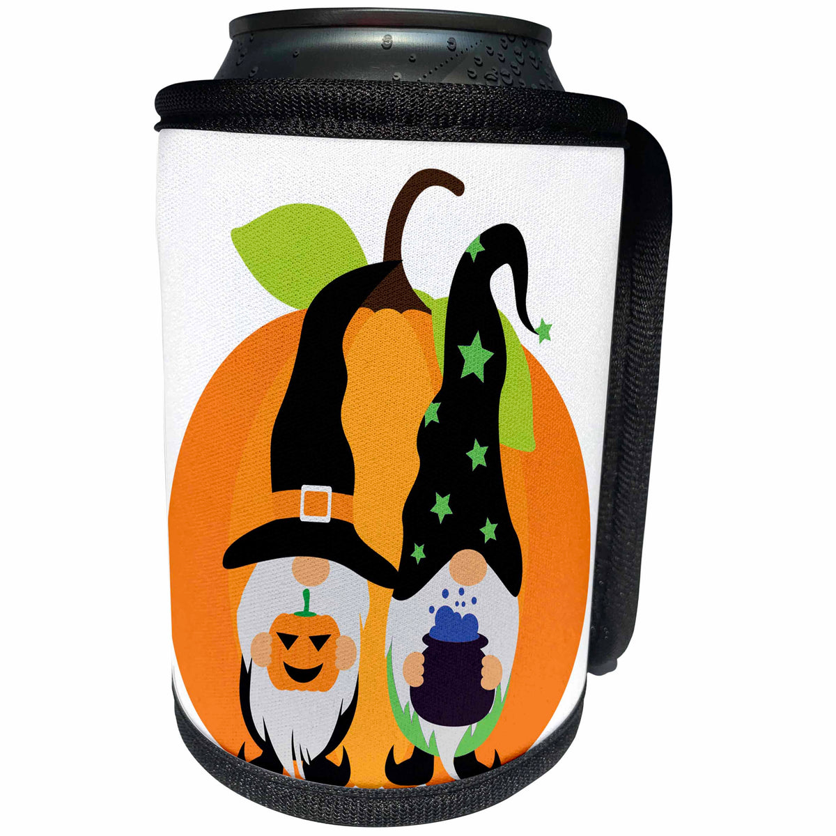 3dRose Halloween Gnomes Witch Wizard Magic Jack O Lantern... - Can Cooler Bottle Wrap (cc-371168)