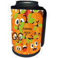 3dRose Expressive Faces Pumpkin Patch Fall Leaves - Can Cooler Bottle Wrap (cc-371176)