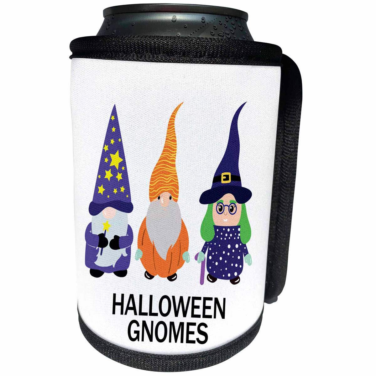 3dRose Halloween Gnomes Wizard Pumpkin Witch - Can Cooler Bottle Wrap (cc-371177)