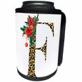 3dRose Glam Monogram Initial F Image Of Gold Leopard Spots Red... - Can Cooler Bottle Wrap (cc-371234)