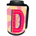 3dRose Colorful Image of Letter D - Can Cooler Bottle Wrap (cc-371684)