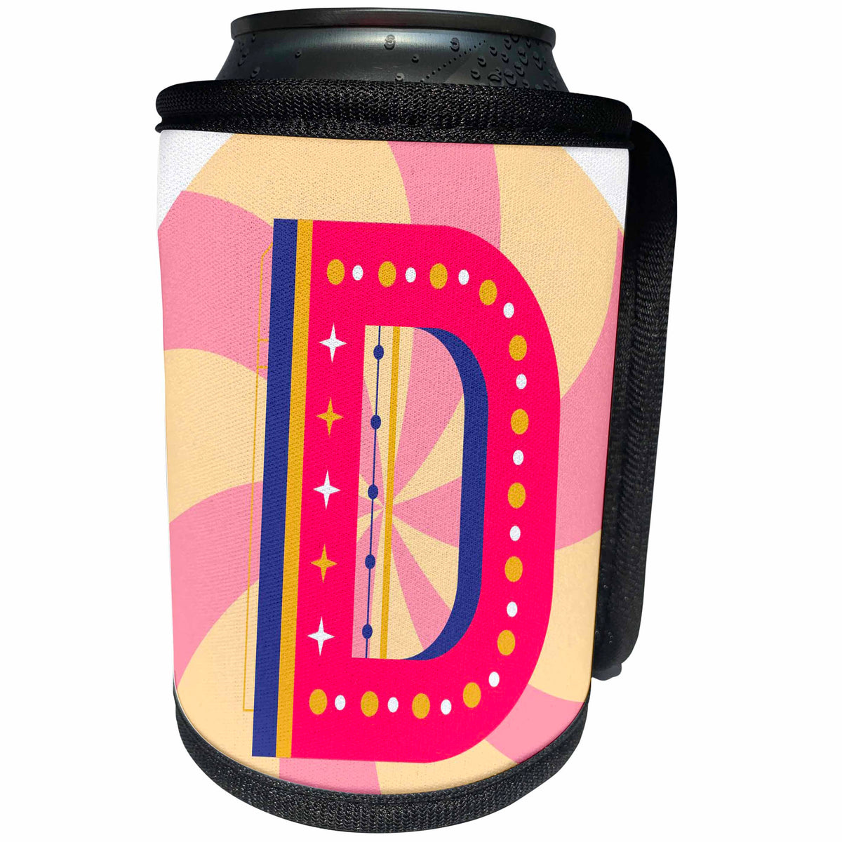 3dRose Colorful Image of Letter D - Can Cooler Bottle Wrap (cc-371684)
