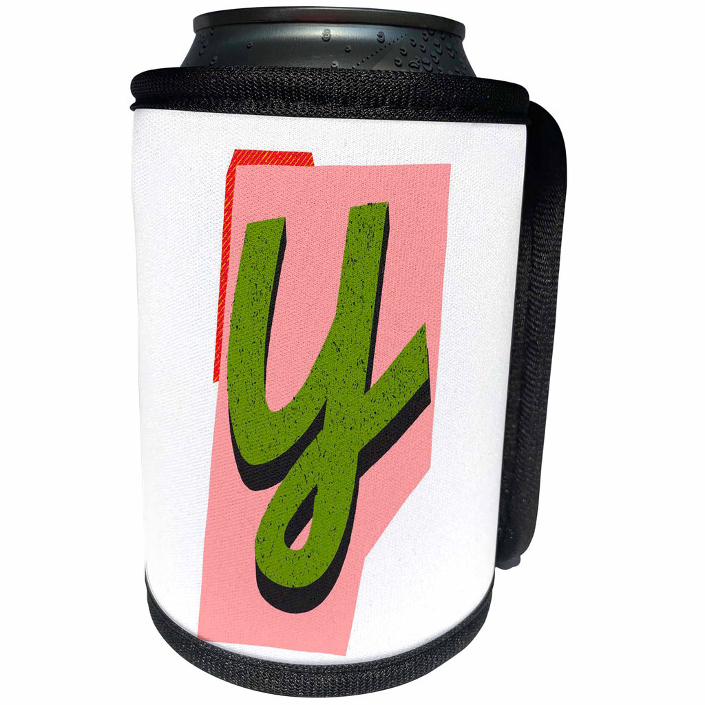 3dRose Unique Image of Letter Y - Can Cooler Bottle Wrap (cc-371691)