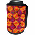 3dRose African Tribal Pattern Red Purple Yellow Geometric... - Can Cooler Bottle Wrap (cc-371812)
