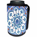3dRose Turkish Blue and White Arabian Floral Middle Eastern... - Can Cooler Bottle Wrap (cc-371819)