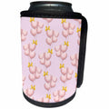 3dRose Cute Pink Heart Balloons With A Yellow Bow Pattern - Can Cooler Bottle Wrap (cc-372077)