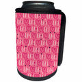 3dRose I Heart U Pink Valentine Pattern - Can Cooler Bottle Wrap (cc-372100)