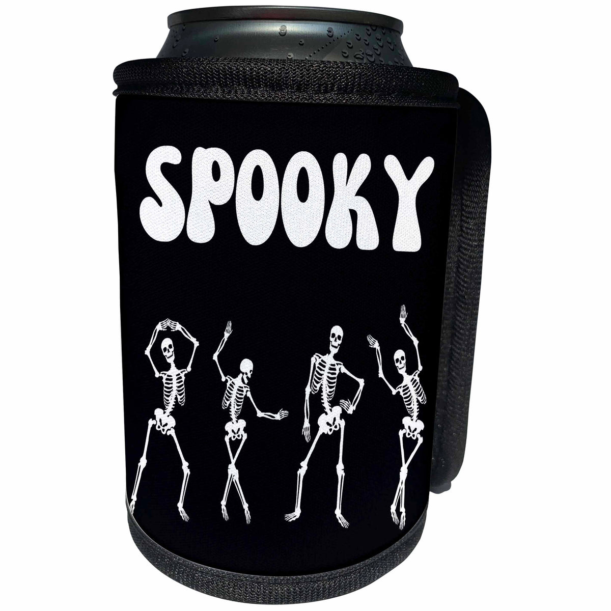 3dRose Spooky Dancing Skeleton - Can Cooler Bottle Wrap (cc-372172)