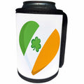 3dRose Cute Irish Heart With A Four Leaf Clover Illustration - Can Cooler Bottle Wrap (cc-374555)