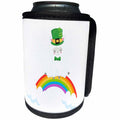 3dRose Cute Fluffy White St Patricks Day Llama Sitting On A... - Can Cooler Bottle Wrap (cc-374573)