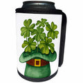 3dRose Cute Image Of Watercolor Four Leaf Clovers In A Irish... - Can Cooler Bottle Wrap (cc-374601)