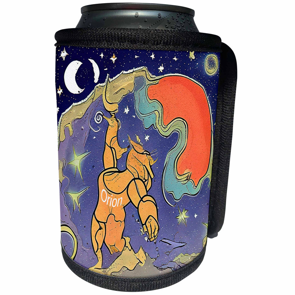 3dRose Funny abstract allegory of Orion constellation. Space... - Can Cooler Bottle Wrap (cc-374662)