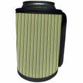 3dRose Cute Green and Yellow Stripes - Can Cooler Bottle Wrap (cc-375308)