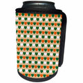 3dRose Cute Irish Flag Colored Hearts Pattern - Can Cooler Bottle Wrap (cc-375372)