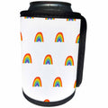 3dRose Simple Image Of Watercolor Rainbow Pattern - Can Cooler Bottle Wrap (cc-375376)