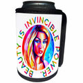 3dRose Blonde woman - Beauty is invincible power. Romantic... - Can Cooler Bottle Wrap (cc-375635)