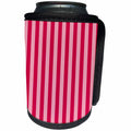 3dRose Viva Magenta Vertical Stripe Pattern - Can Cooler Bottle Wrap (cc-375753)