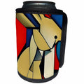3dRose Rabbit In A Geometric Abstract Art Style - Can Cooler Bottle Wrap (cc-375760)