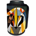 3dRose Lion In A Geometric Abstract Art Style - Can Cooler Bottle Wrap (cc-375763)