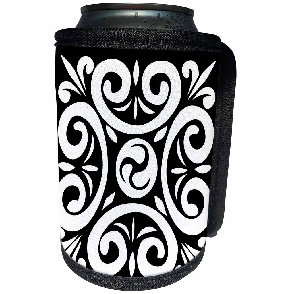 3dRose Curly Design Repeated - Can Cooler Bottle Wrap (cc-375960)