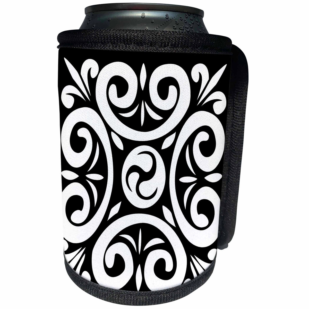 3dRose Curly Design Repeated - Can Cooler Bottle Wrap (cc-375960)