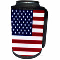 3dRose Kike Calvo Flags - Unites States American Flag - Can Cooler Bottle Wrap (cc_37607)