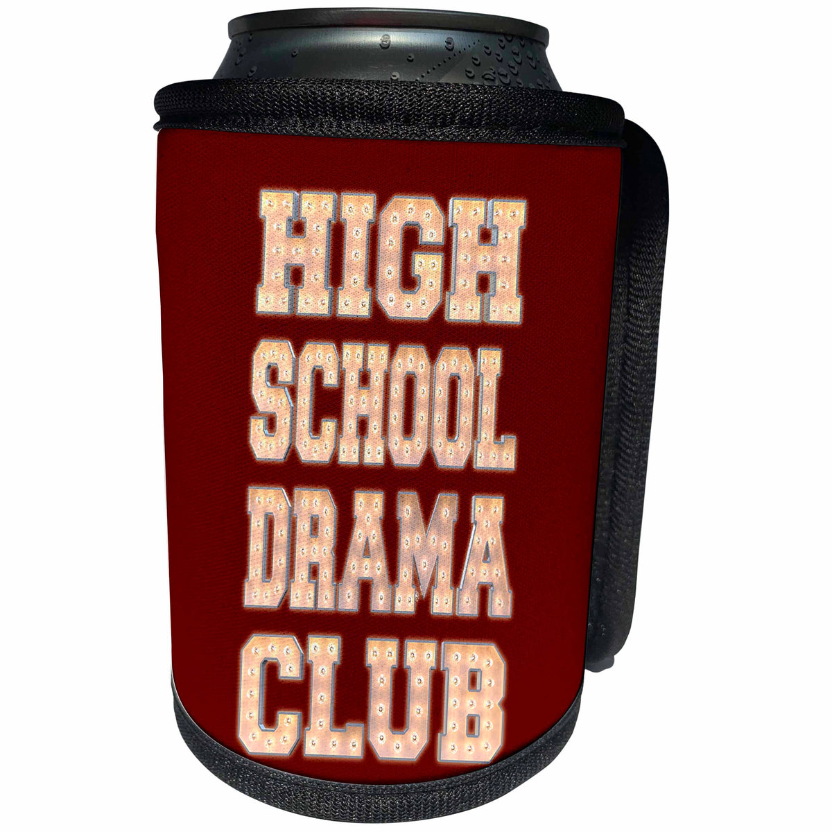 3dRose High School Drama Club Title Graphics with Light... - Can Cooler Bottle Wrap (cc-376343)