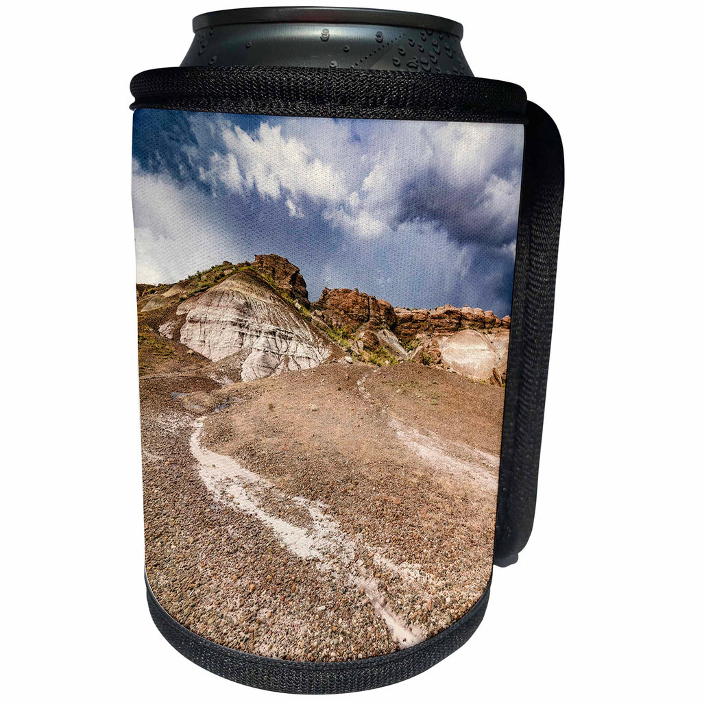 3dRose Mesa under storm clouds in Petrified Forest National... - Can Cooler Bottle Wrap (cc-376357)