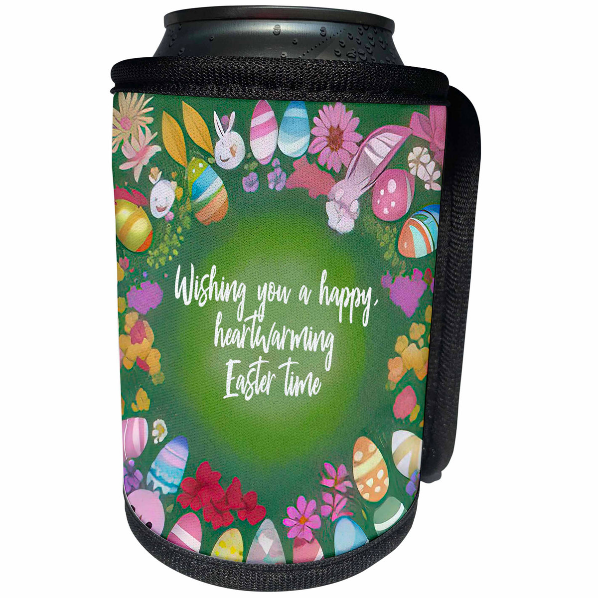 3dRose Wishing you a happy, heartwarming Easter time funny... - Can Cooler Bottle Wrap (cc-376430)