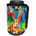 3dRose Impressive ginger Easter bunny, colorful eggs, flowers... - Can Cooler Bottle Wrap (cc-376455)