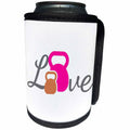 3dRose Gym Materials with Text Love - Can Cooler Bottle Wrap (cc-376834)