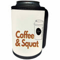 3dRose A cup of Coffee with Text of Coffee and Squat - Can Cooler Bottle Wrap (cc-376849)