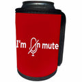 3dRose Mute Button with Text - Can Cooler Bottle Wrap (cc-377106)