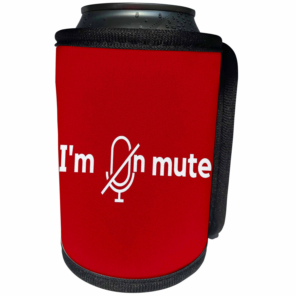 3dRose Mute Button with Text - Can Cooler Bottle Wrap (cc-377106)