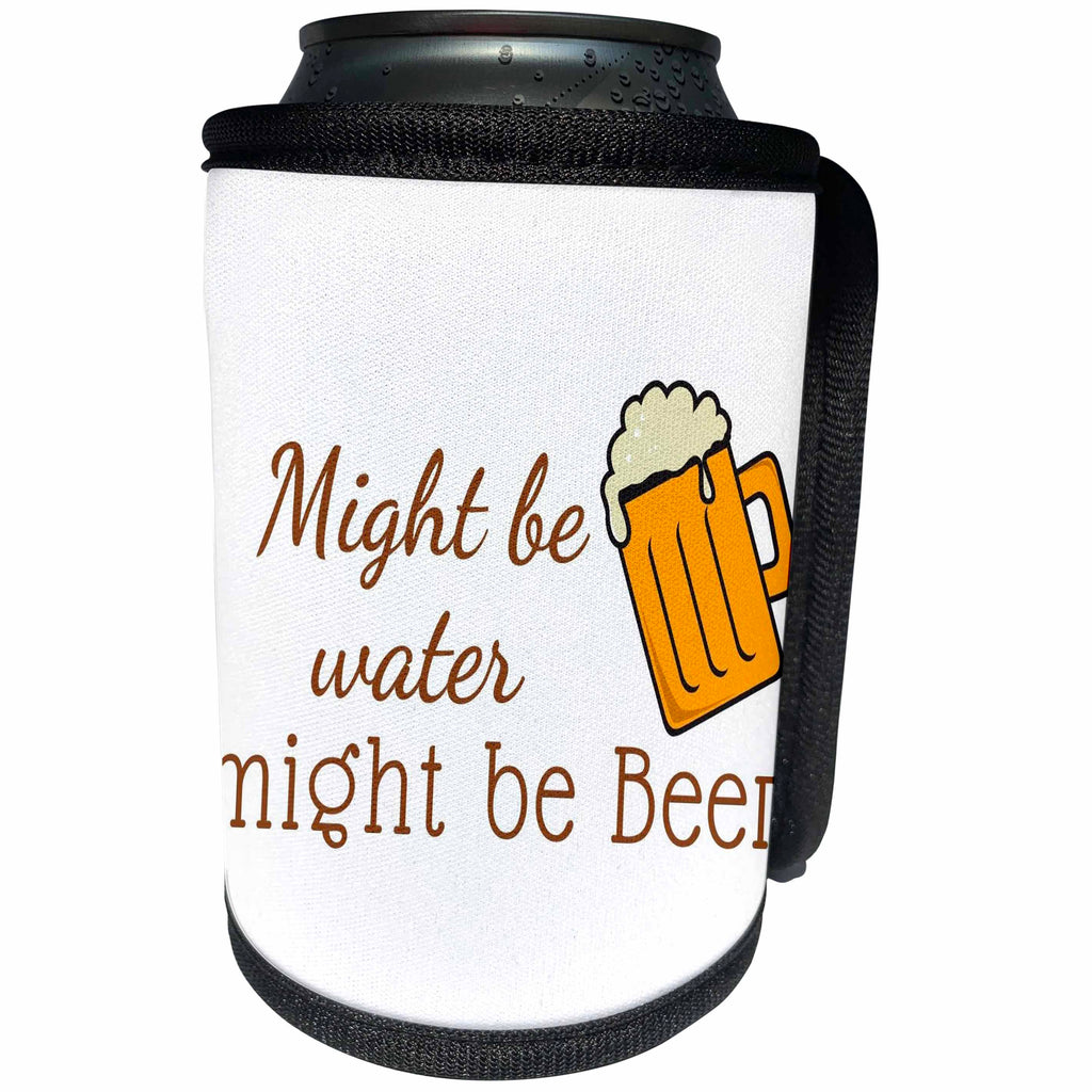 3dRose Image of a Beer with Funny Text - Can Cooler Bottle Wrap (cc-377110)