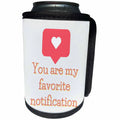 3dRose Image of a heart notification message with text - Can Cooler Bottle Wrap (cc-377158)