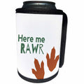 3dRose Dinosaur Foot Print with Text - Can Cooler Bottle Wrap (cc-377463)