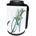 3dRose Green Boho Lily Monogram Initial A - Can Cooler Bottle Wrap (cc-377497)