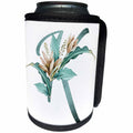 3dRose Green Boho Lily Monogram Initial K - Can Cooler Bottle Wrap (cc-377505)