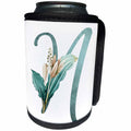 3dRose Green Boho Lily Monogram Initial N - Can Cooler Bottle Wrap (cc-377508)