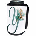 3dRose Green Boho Lily Monogram Initial Y - Can Cooler Bottle Wrap (cc-377515)