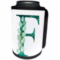 3dRose Elegant Green Monogram Initial F With Eucalyptus Leaves - Can Cooler Bottle Wrap (cc-377581)