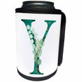 3dRose Elegant Green Monogram Initial Y With Eucalyptus Leaves - Can Cooler Bottle Wrap (cc-377595)