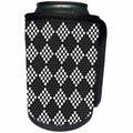 3dRose Black and white abstract geometrical circle pattern... - Can Cooler Bottle Wrap (cc-377792)